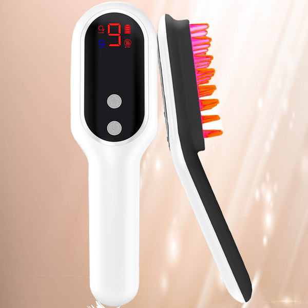 Electric Scalp Massager Comb with Blue Red Light Therapy